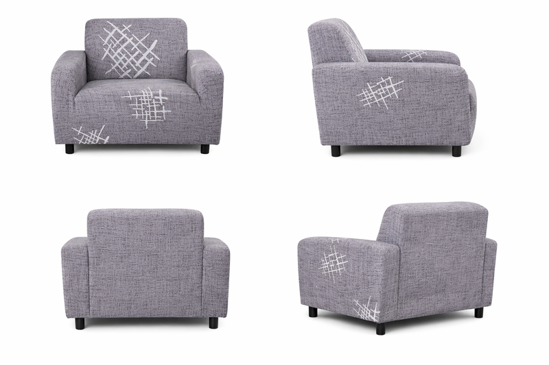 Anyseat 1-Seater Sofa Cover – Gray Pink Style Slipcover for Living Room Chair Protection