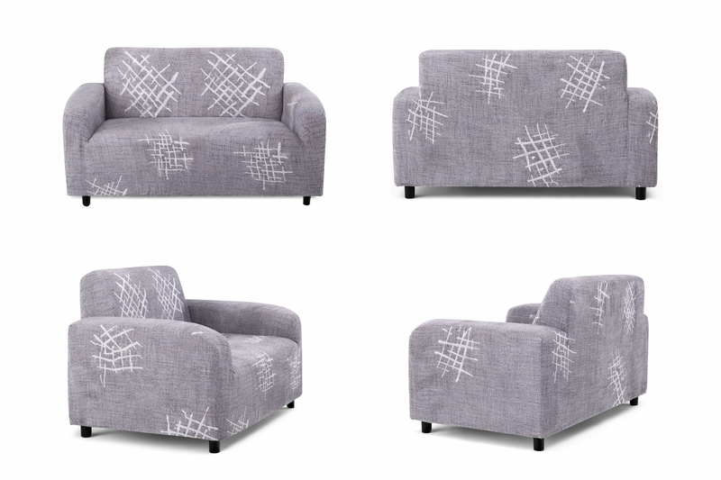Anyseat 2-Seater Sofa Cover – Gray Pink Style Slipcover for Living Room Chair Protection