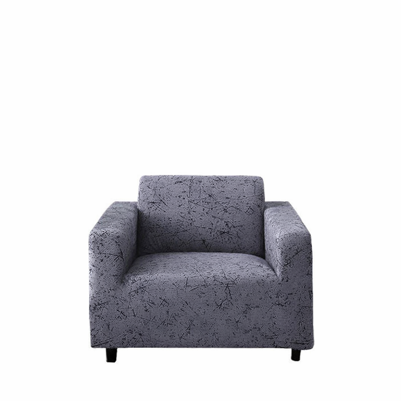 Anyseat 1-Seater Sofa Cover – Marble Gray Style Slipcover for Living Room Chair Protection