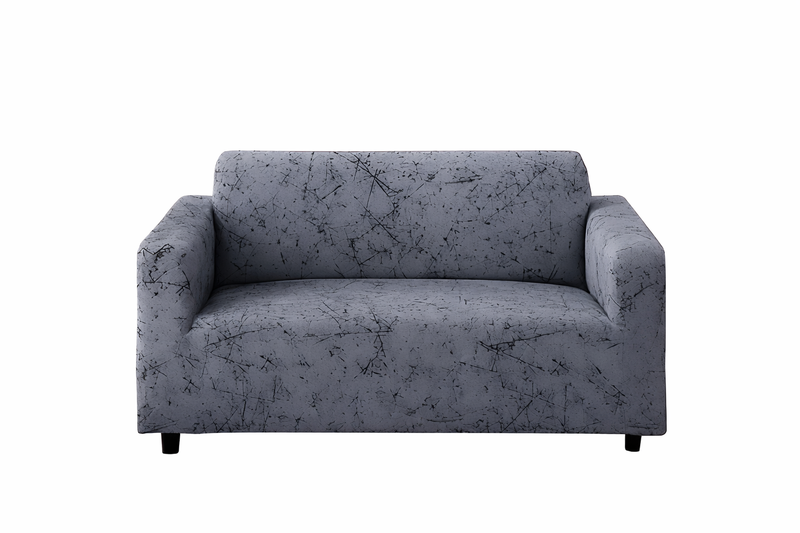 Anyseat 2-Seater Sofa Cover – Marble Gray Style Slipcover for Living Room Chair Protection