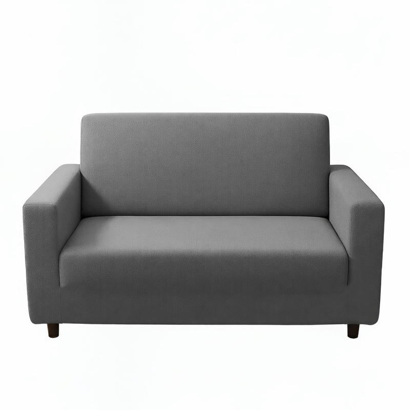 Anyseat 2-Seater Sofa Cover – Plain Gray Style Slipcover for Living Room Chair Protection