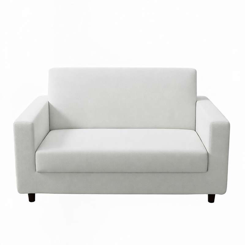Anyseat 2-Seater Sofa Cover – Plain White Style Slipcover for Living Room Chair Protection