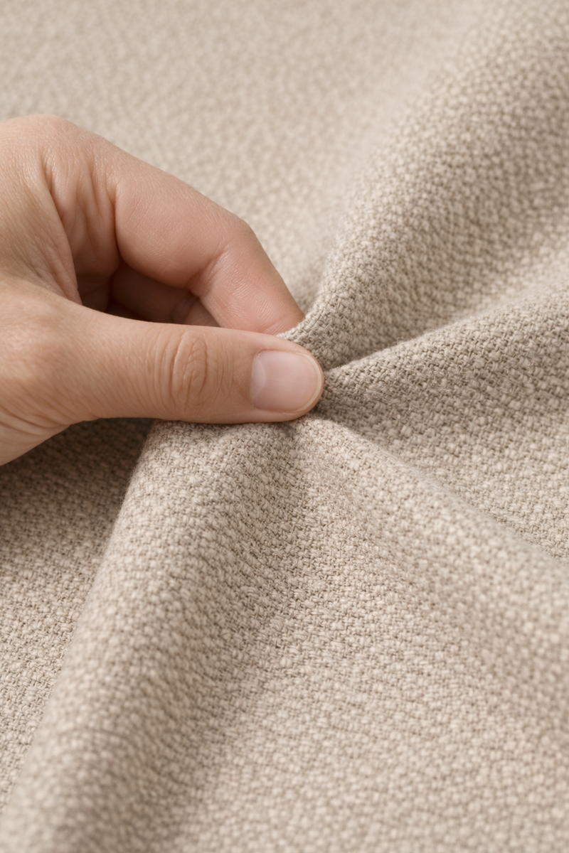 Anyseat 2-Seater Sofa Cover – Plain Beige Style Slipcover for Living Room Chair Protection