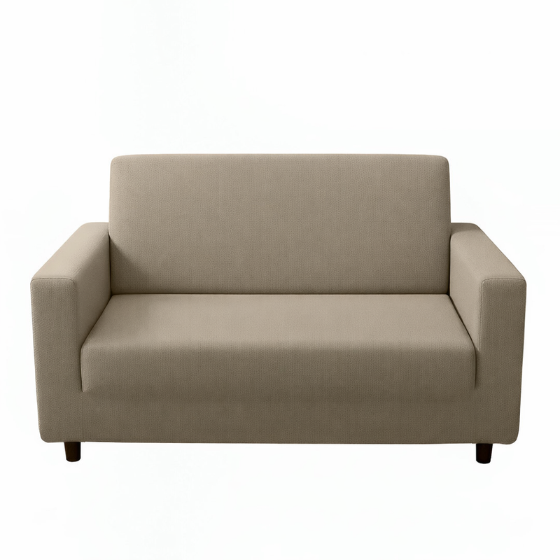 Anyseat 2-Seater Sofa Cover – Plain Beige Style Slipcover for Living Room Chair Protection