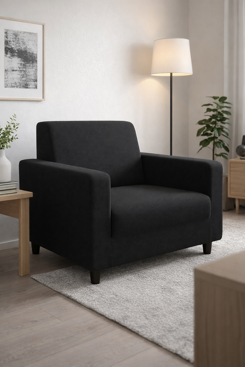 Anyseat 2-Seater Sofa Cover – Plain Gray Style Slipcover for Living Room Chair Protection