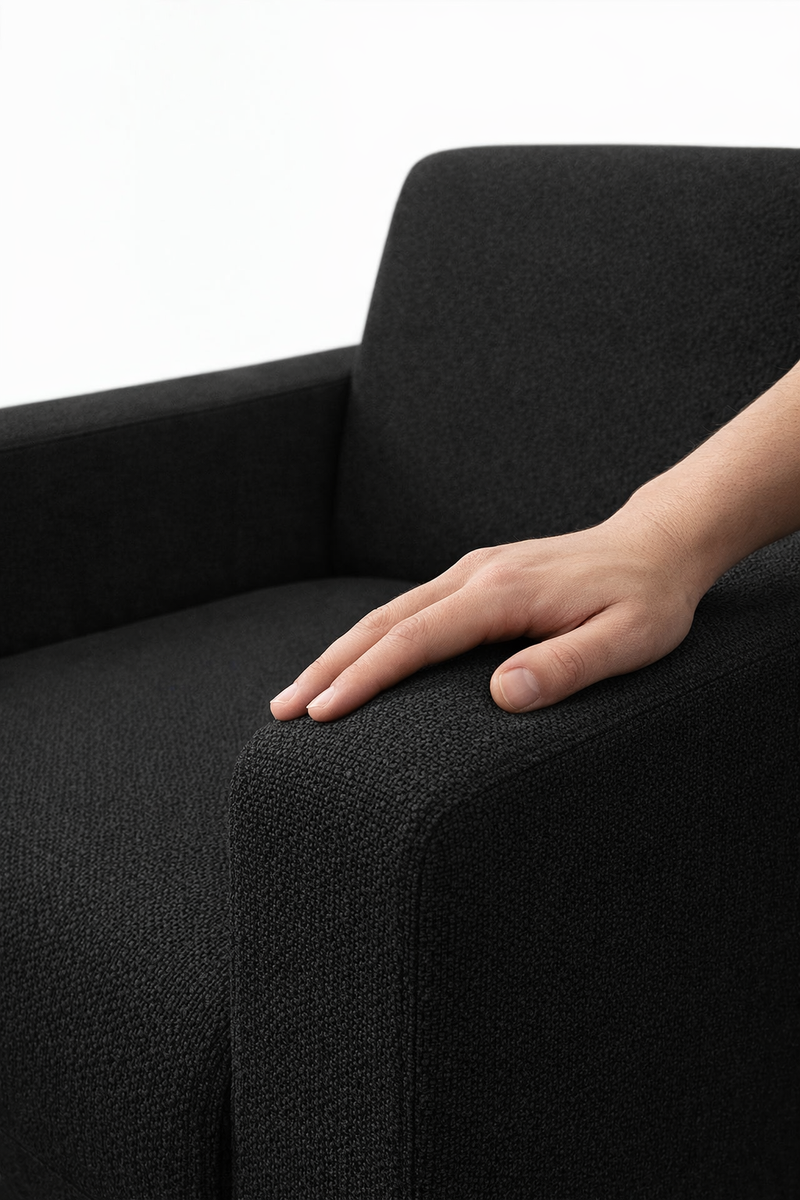 Anyseat 4-Seater Sofa Cover – Plain Gray Style Slipcover for Living Room Chair Protection