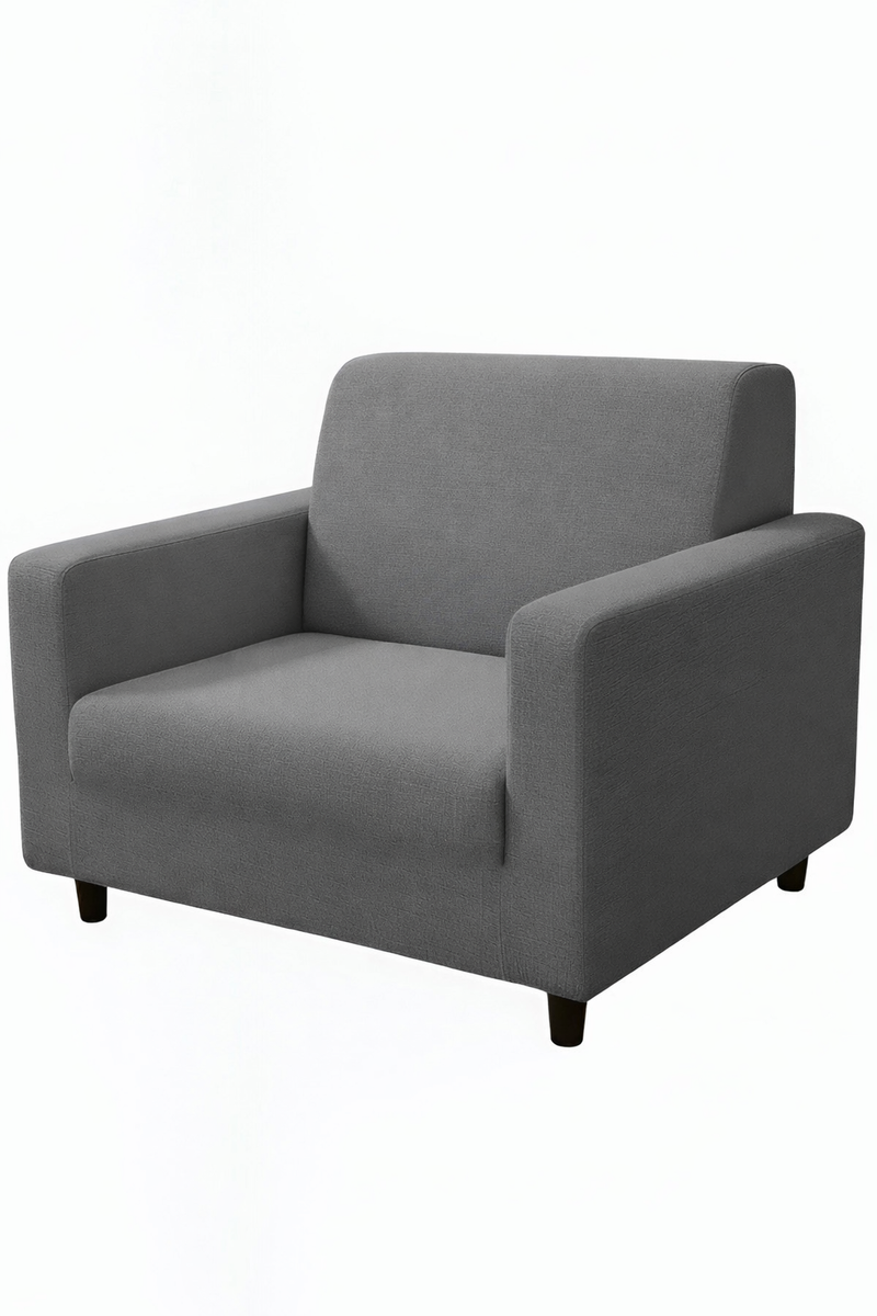 Anyseat 1-Seater Sofa Cover – Ash Grey Style Slipcover for Living Room Chair Protection