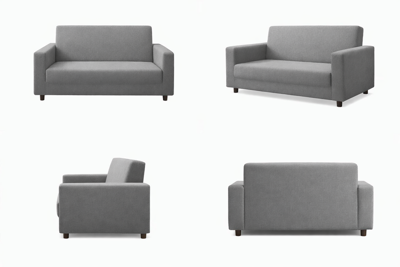 Anyseat 2-Seater Sofa Cover – Ash Grey Style Slipcover for Living Room Chair Protection