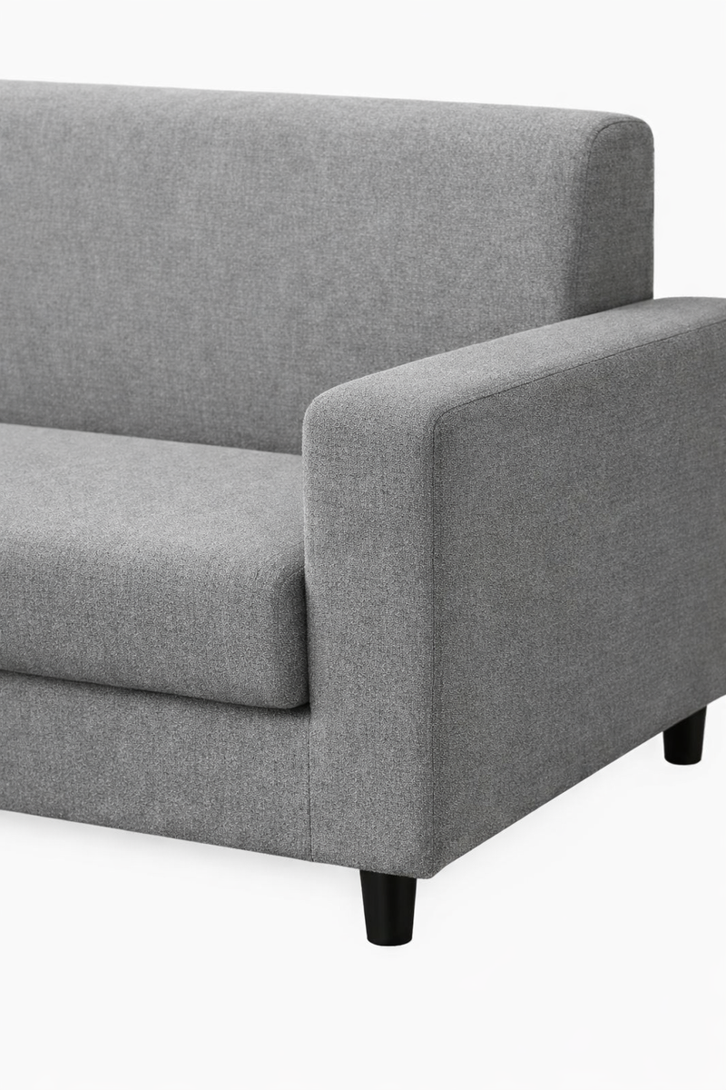 Anyseat 4-Seater Sofa Cover – Plain Ash Grey Style Slipcover for Living Room Chair Protection