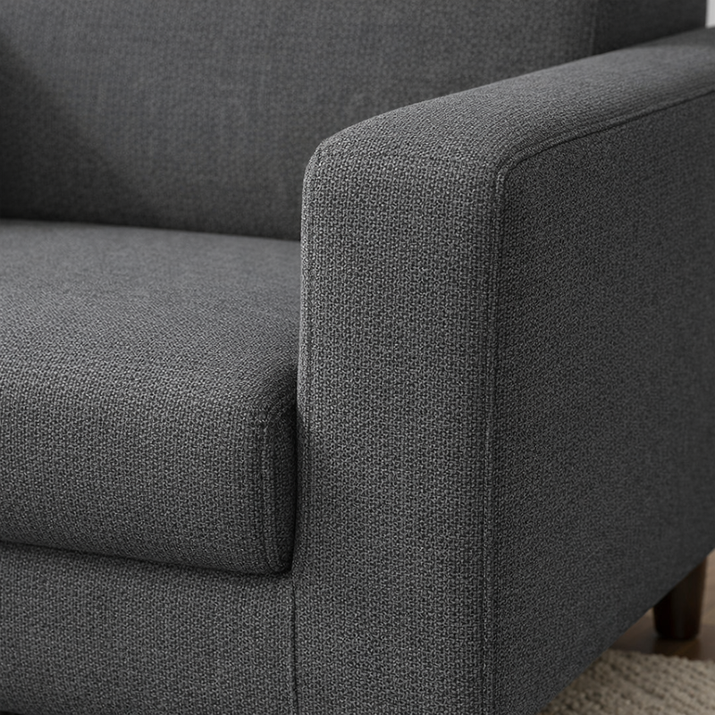 Anyseat 1-Seater Sofa Cover – Plain Dark Grey Style Slipcover for Living Room Chair Protection