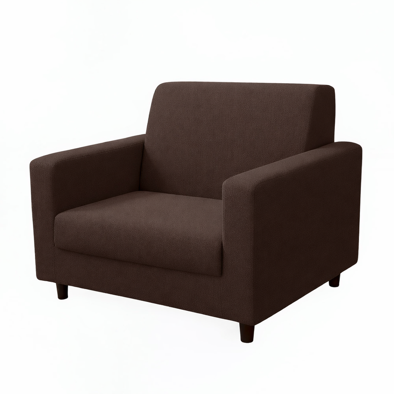 Anyseat 1-Seater Sofa Cover – Plain Coffee Style Slipcover for Living Room Chair Protection