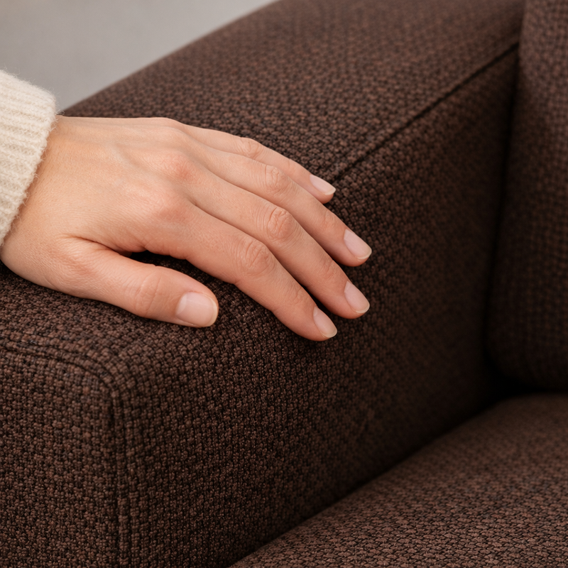 Anyseat 3-Seater Sofa Cover – Plain Coffee Style Slipcover for Living Room Chair Protection