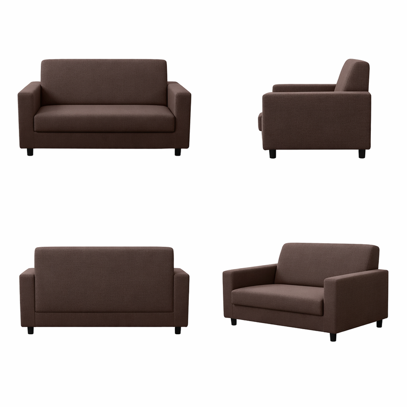 Anyseat 2-Seater Sofa Cover – Plain Coffee Style Slipcover for Living Room Chair Protection