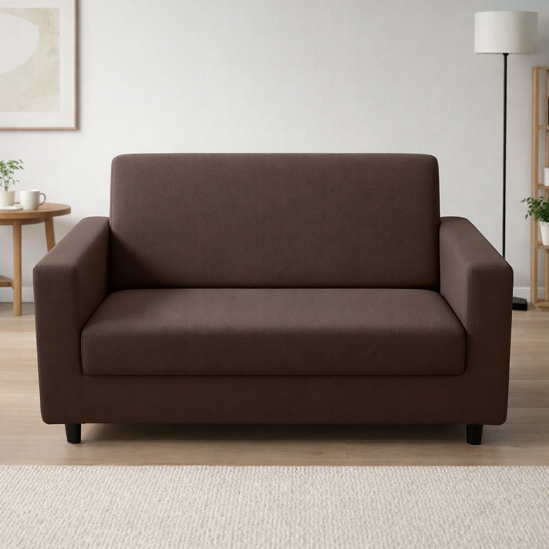 Anyseat 2-Seater Sofa Cover – Plain Coffee Style Slipcover for Living Room Chair Protection