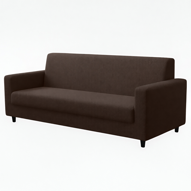Anyseat 4-Seater Sofa Cover – Plain Coffee Style Slipcover for Living Room Chair Protection