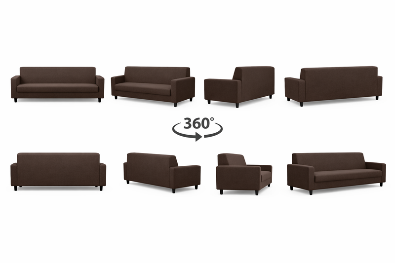 Anyseat 3-Seater Sofa Cover – Plain Coffee Style Slipcover for Living Room Chair Protection