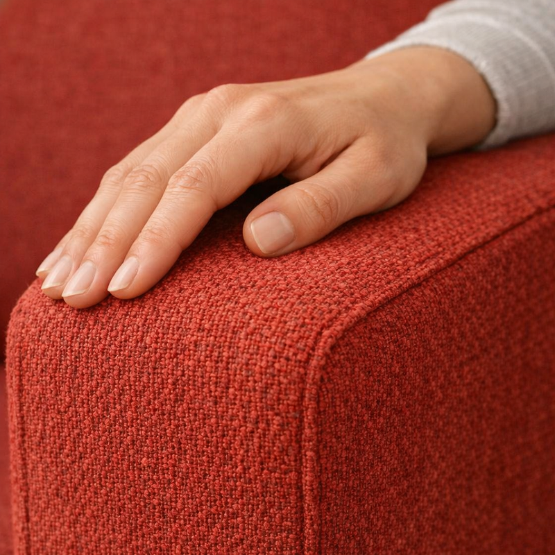 Anyseat 2-Seater Sofa Cover – Plain Wine Red Style Slipcover for Living Room Chair Protection