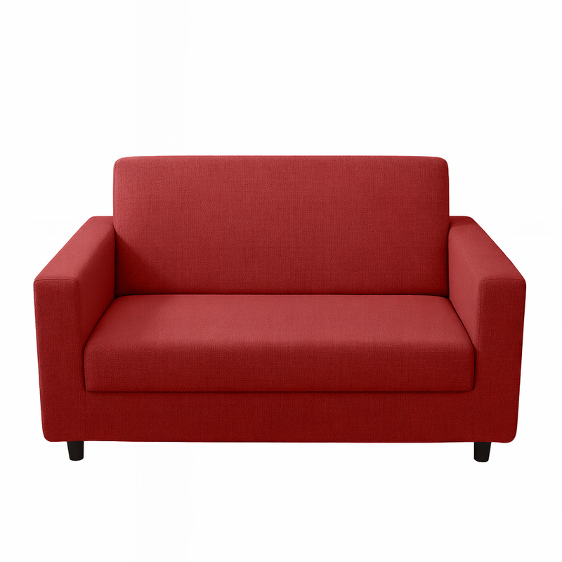Anyseat 2-Seater Sofa Cover – Plain Wine Red Style Slipcover for Living Room Chair Protection