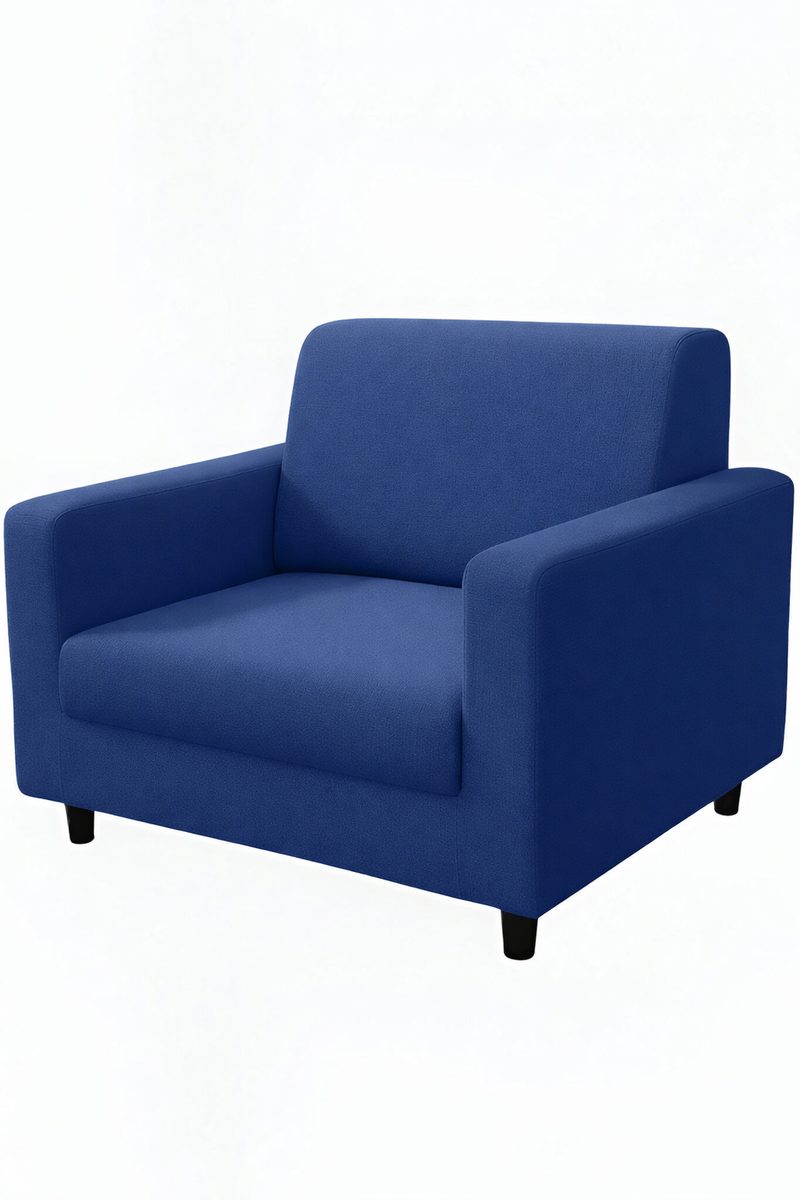 Anyseat 1-Seater Sofa Cover – Plain Royal Blue Style Slipcover for Living Room Chair Protection