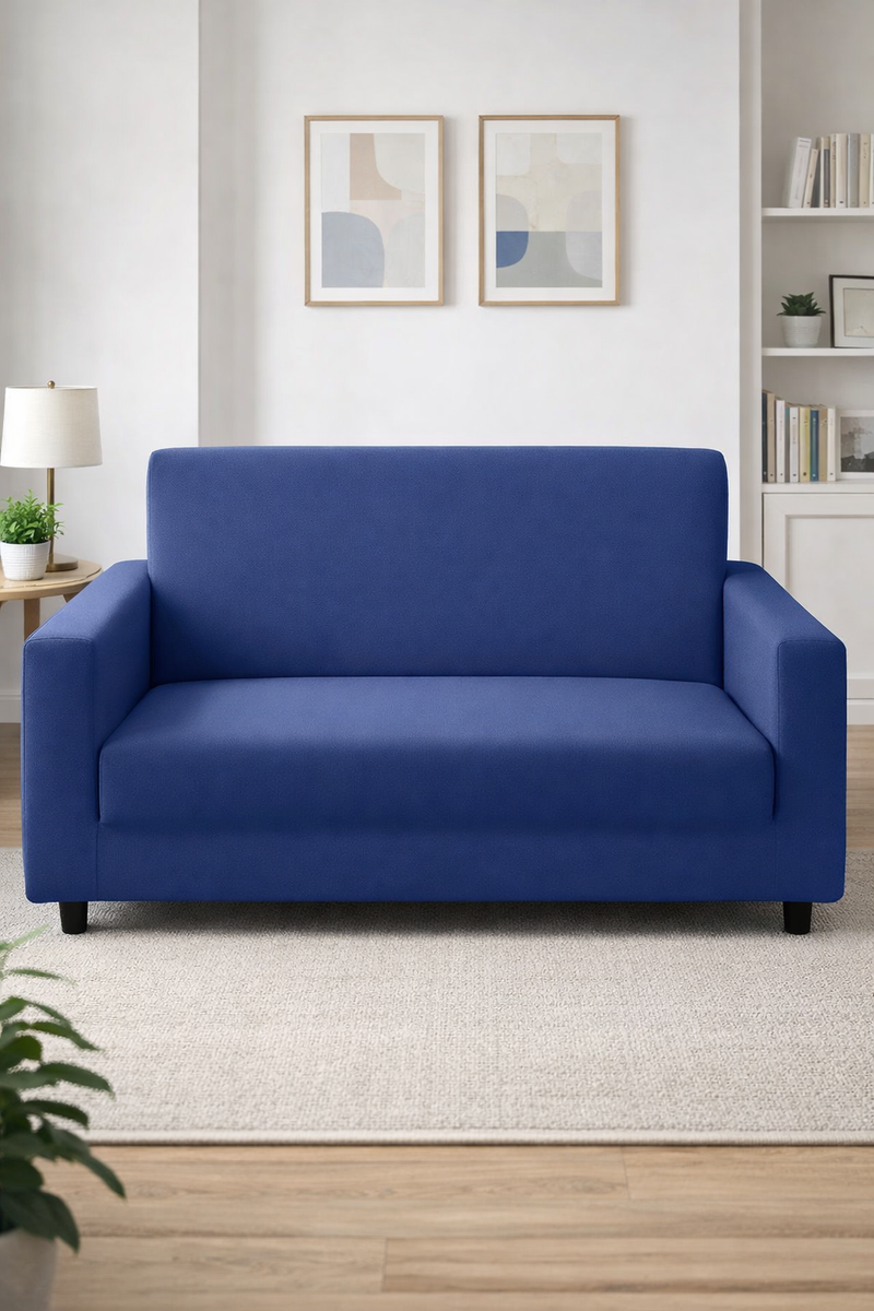 Anyseat 2-Seater Sofa Cover – Plain Royal Blue Style Slipcover for Living Room Chair Protection