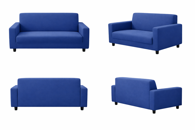 Anyseat 2-Seater Sofa Cover – Plain Royal Blue Style Slipcover for Living Room Chair Protection