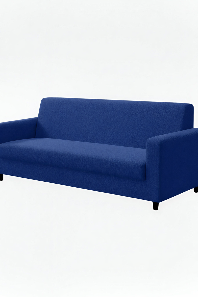 Anyseat 3-Seater Sofa Cover – Plain Royal Blue Style Slipcover for Living Room Chair Protection