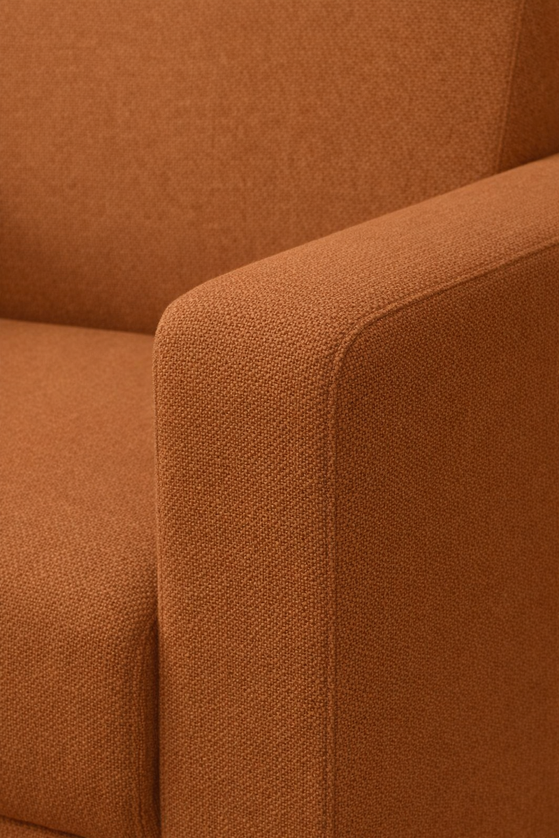 Anyseat 3-Seater Sofa Cover – Plain Caramel Style Slipcover for Living Room Chair Protection