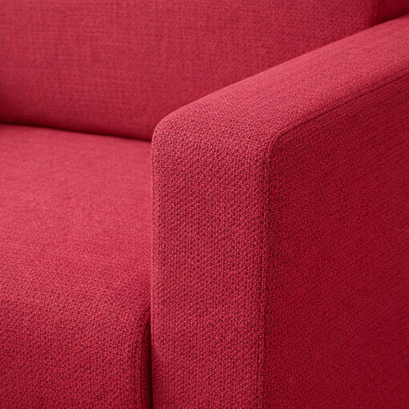Anyseat 1-Seater Sofa Cover – Plain Red Style Slipcover for Living Room Chair Protection