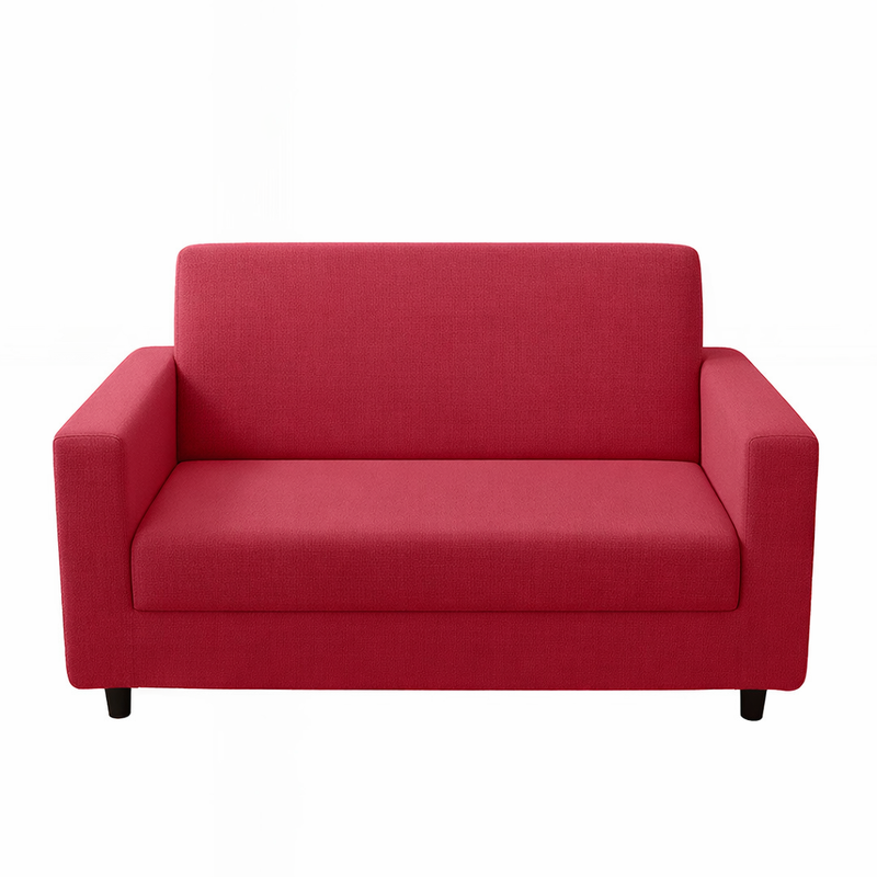 Anyseat 2-Seater Sofa Cover – Plain Red Style Slipcover for Living Room Chair Protection