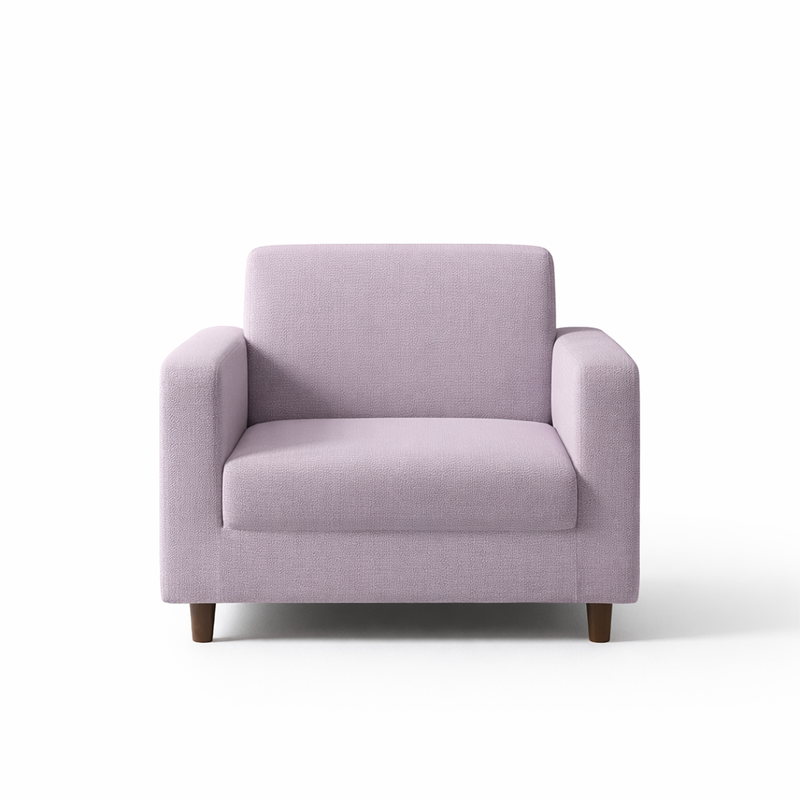 Anyseat 1-Seater Sofa Cover – Plain Light Purple Style Slipcover for Living Room Chair Protection