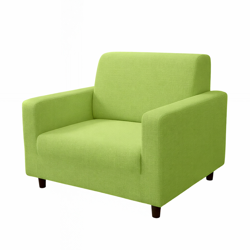 Anyhouz 1 Seater Sofa Cover Plain Apple Green Style and Protection For Living Room Sofa Chair Elastic Stretchable Slipcover