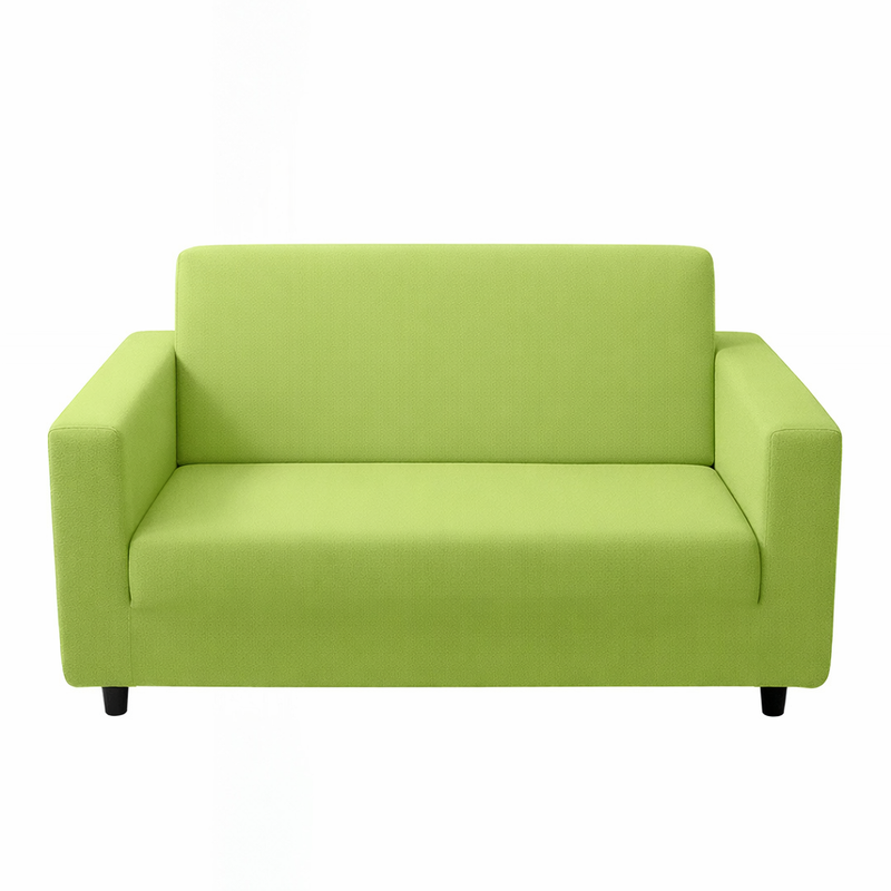 Anyhouz 2 Seater Sofa Cover Plain Apple Green Style and Protection For Living Room Sofa Chair Elastic Stretchable Slipcover