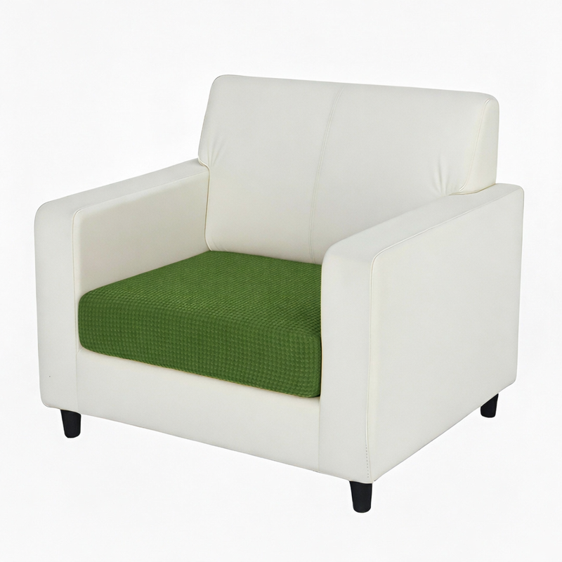 Anyhouz Sofa Cushion Cover – Green Polyester, Thick Stretchable, 1Pc Living Room Chair