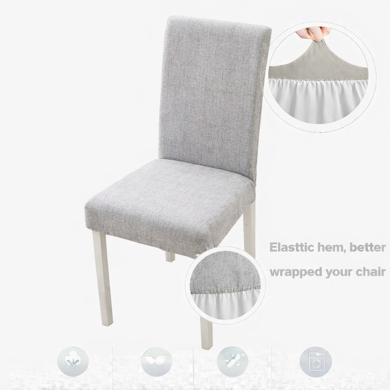 Anyseat Dirty White Plain Design Chair Cover – Elastic Slipcover with Anti‑Dirt Protection for Dining Room, Kitchen, Wedding, Hotel, Banquet & Restaurant