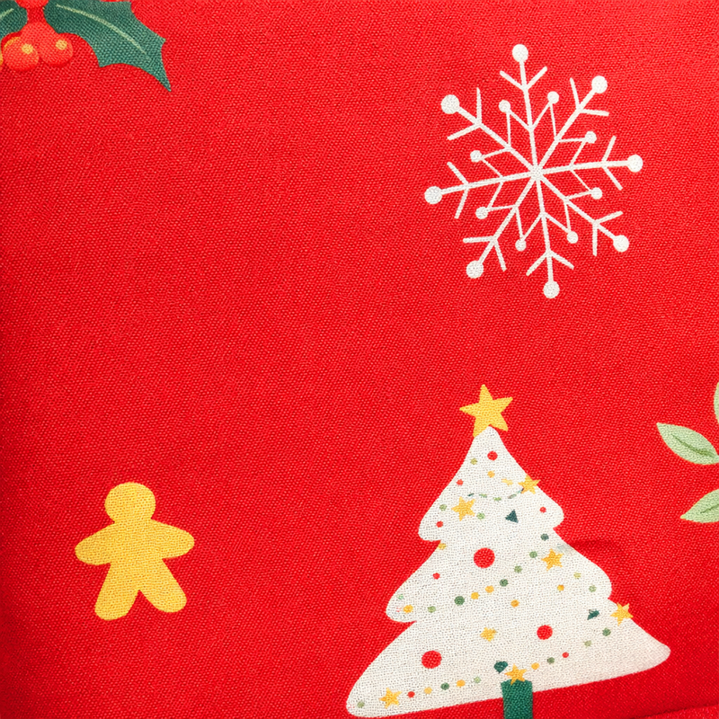 Anyseat Bright Red White Christmas Design Chair Cover – Elastic Slipcover with Anti‑Dirt Protection for Dining Room, Kitchen, Wedding, Hotel, Banquet & Restaurant