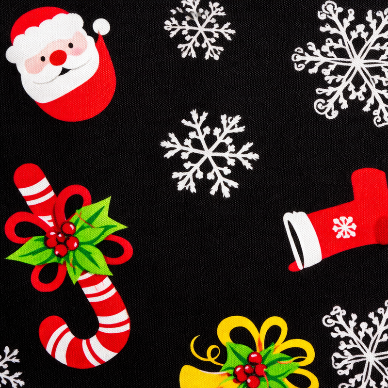 Anyseat Black Christmas Candy Holiday Design Chair Cover – Elastic Slipcover with Anti‑Dirt Protection for Dining Room, Kitchen, Wedding, Hotel, Banquet & Restaurant