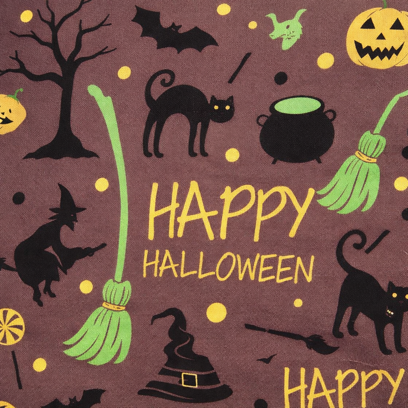Anyseat Happy Halloween Icons Design Chair Cover – Elastic Slipcover with Anti‑Dirt Protection for Dining Room, Kitchen, Wedding, Hotel, Banquet & Restaurant