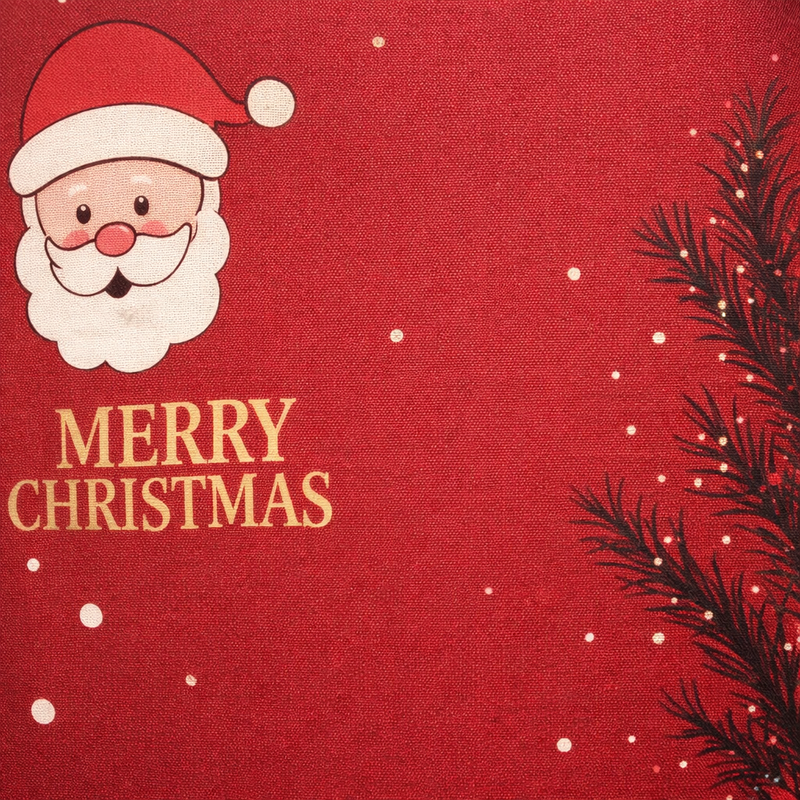 Anyseat Maroon Santa Merry Christmas Greeting Design Chair Cover – Elastic Slipcover with Anti‑Dirt Protection for Dining Room, Kitchen, Wedding, Hotel, Banquet & Restaurant