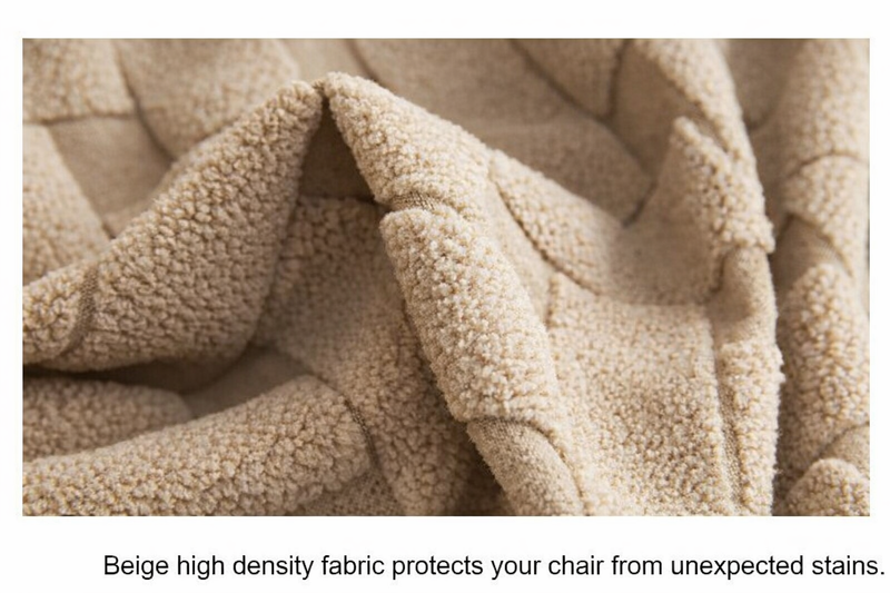 Anyseat Beige Knitted Chair Cover – Elastic Anti‑Dirt Design for Dining, Kitchen, Wedding, Hotel & Banquet Use