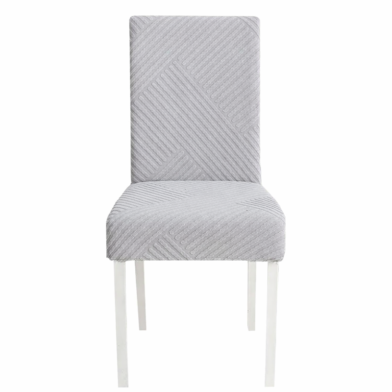 Anyseat Light Grey Knitted Chair Cover – Elastic Anti‑Dirt Design for Dining, Kitchen, Wedding, Hotel & Banquet Use