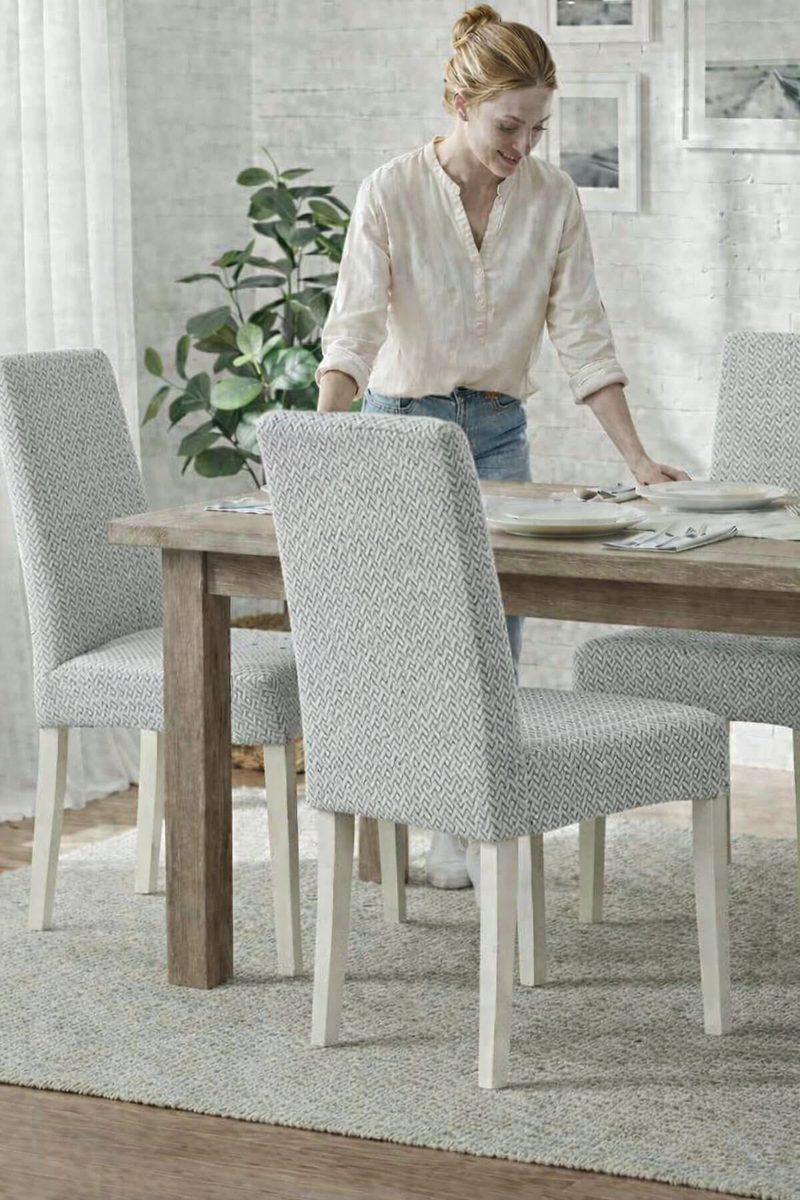 Anyseat Light Grey Knitted Chair Cover – Elastic Anti‑Dirt Design for Dining, Kitchen, Wedding, Hotel & Banquet Use