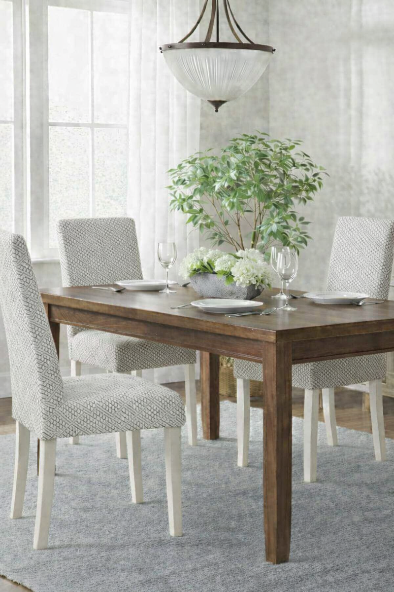 Anyseat Light Grey Knitted Chair Cover – Elastic Anti‑Dirt Design for Dining, Kitchen, Wedding, Hotel & Banquet Use