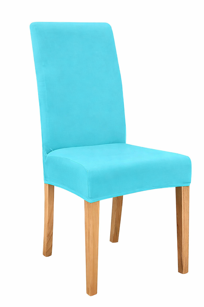 Anyseat Cyan Velvet Dining Chair Cover – Plush Stretchable Slipcover for Kitchen & Dining Room Chairs