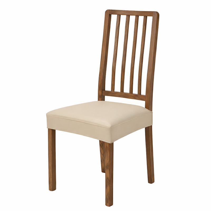 Anyseat Beige PU Leather Chair Cover – Slipcover for Dining, Kitchen, Hotel, Banquet & Living Room Chairs