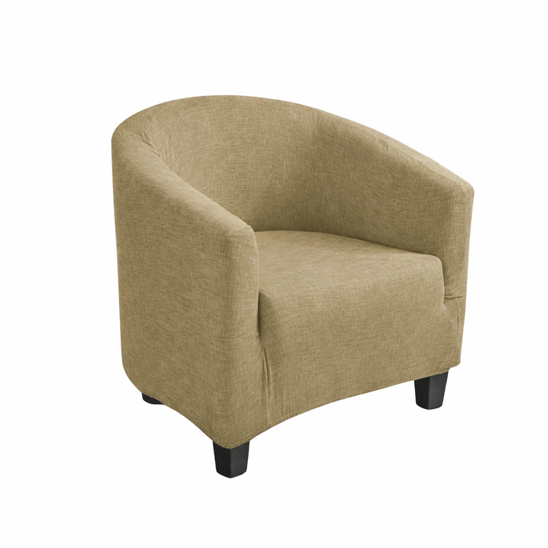 Anyseat Khaki Chair Cover – Plain Dustproof Tub Slipcover for Home Décor
