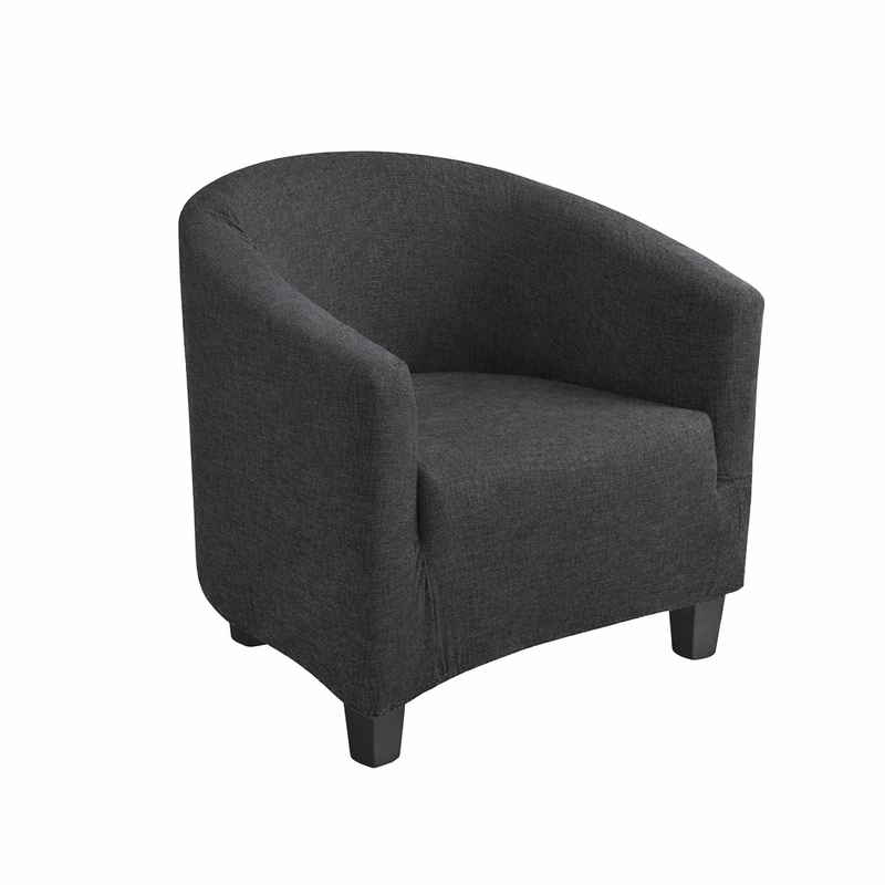 Anyseat Dark Gray Chair Cover – Plain Dustproof Tub Slipcover for Home Décor