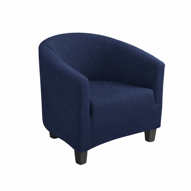 Anyseat Navy Blue Chair Cover – Plain Dustproof Tub Slipcover for Home Décor