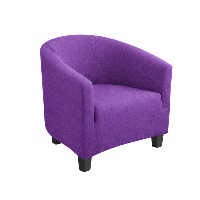Anyseat Purple Chair Cover – Plain Dustproof Tub Slipcover for Home Décor