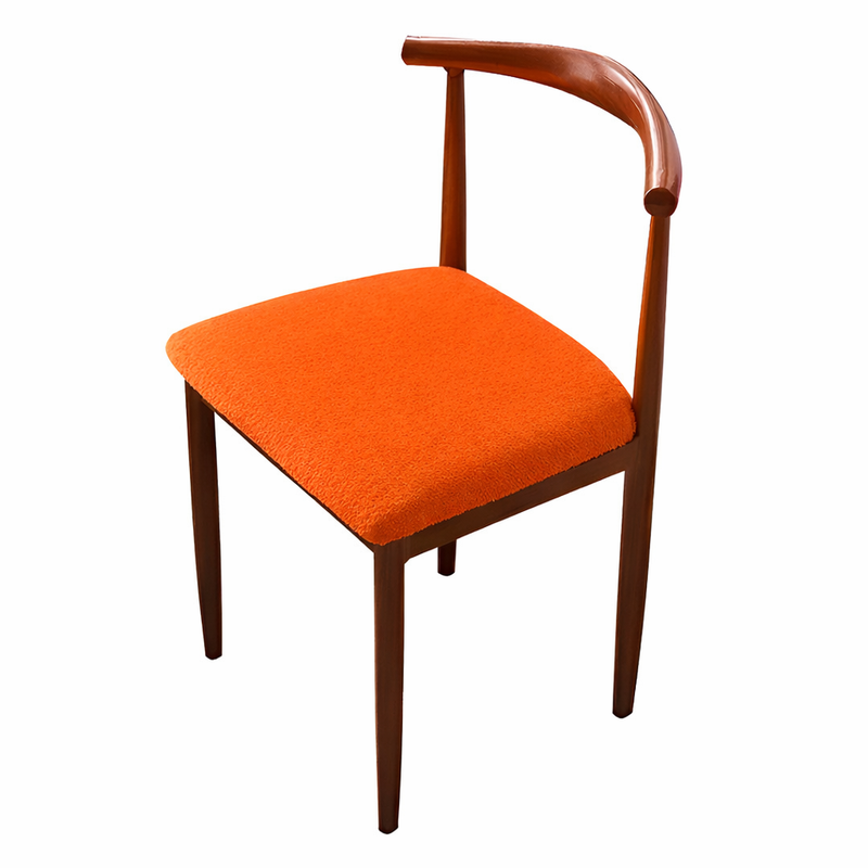 Anyseat Orange Fur Stretch Chair Cover – Washable, Removable Dining & Kitchen Seat Protector