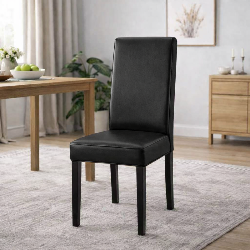 Anyseat Black Elastic Chair Cover – Plain Dining Slipcover & Home Décor